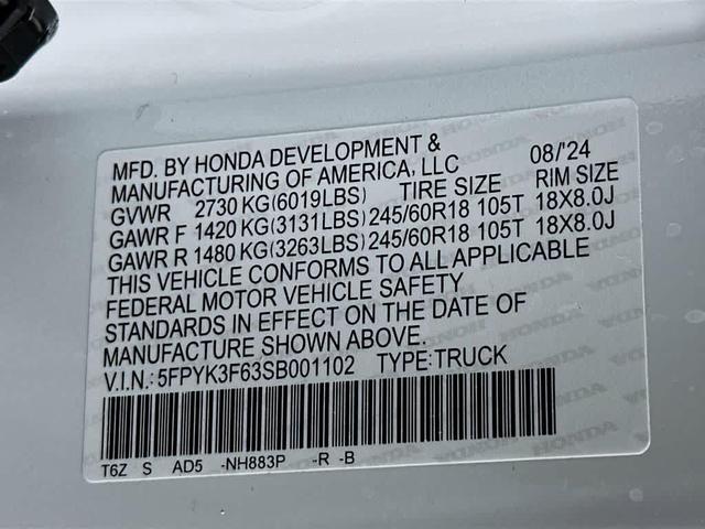 Photo of 2025 Platinum White Pearl Honda Ridgeline