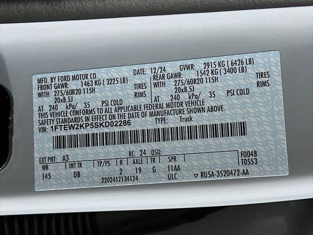 Photo of 2025 Space White Metallic Ford F-150