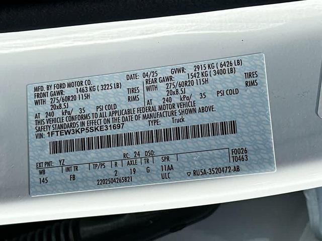Photo of 2025 Oxford White Ford F-150