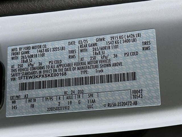 Photo of 2025 Space White Metallic Ford F-150