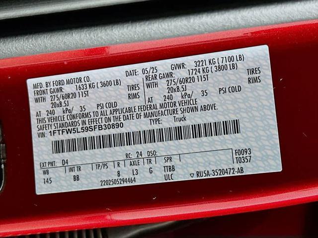 Photo of 2025 Rapid Red Metallic Tinted Clearcoat Ford F-150