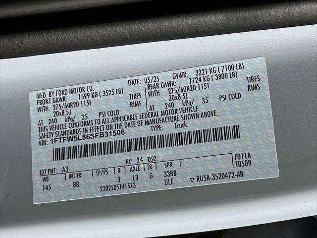 Photo of 2025 Space White Metallic Ford F-150
