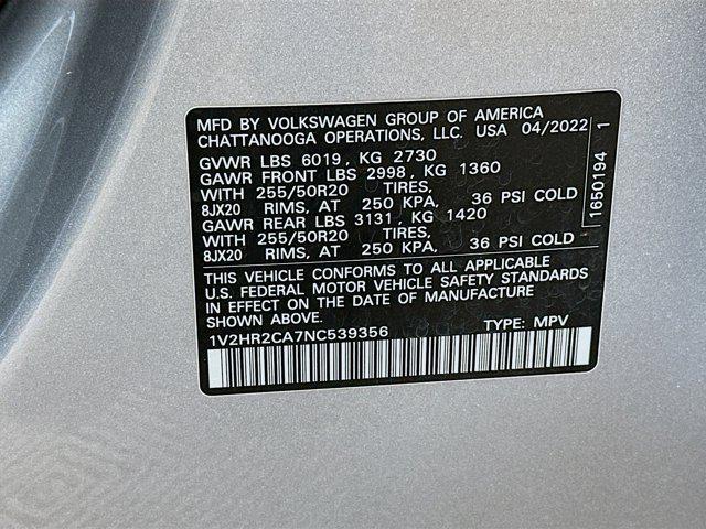 Photo of 2022 Pyrite Silver Metallic Volkswagen Atlas
