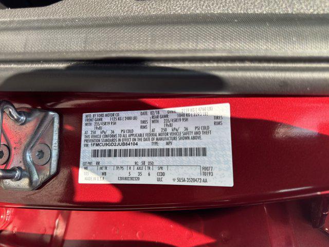 Photo of 2018 Ruby Red Metallic Tinted Clearcoat Ford Escape