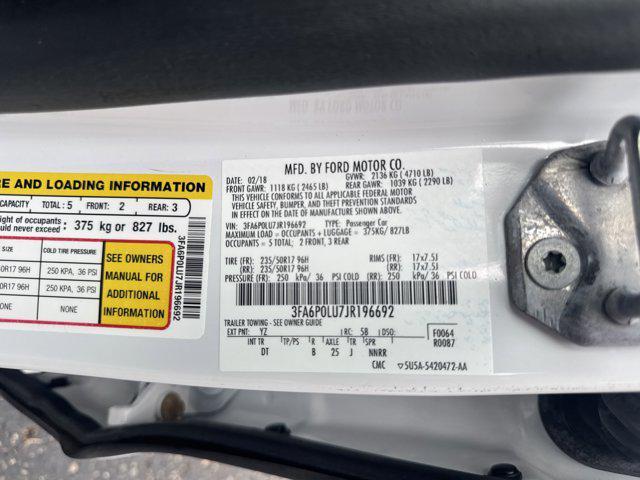 Photo of 2018 Oxford White Ford Fusion Hybrid