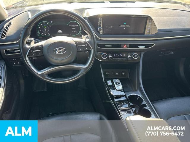 Photo of 2020 Oxford Blue Hyundai SONATA Hybrid