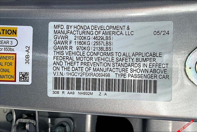 Photo of 2024 Solar Silver Metallic Honda Accord Hybrid