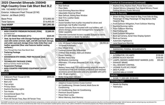 Photo of 2025 White Chevrolet Silverado 2500