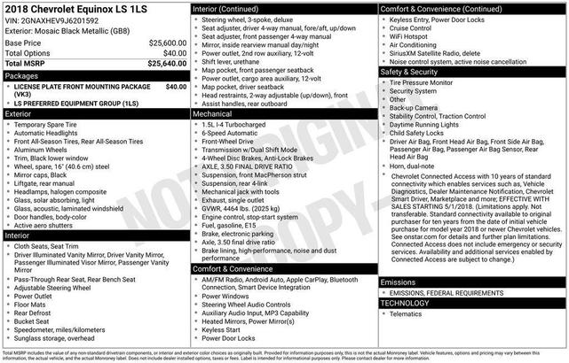 Photo of 2018 Mosaic Black Metallic Chevrolet Equinox
