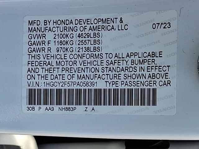 Photo of 2023 Platinum White Pearl Honda Accord Hybrid