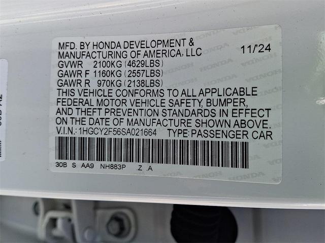 Photo of 2025 Platinum White Pearl Honda Accord Hybrid