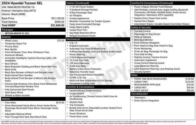 Photo of 2024 Hampton Gray Hyundai TUCSON