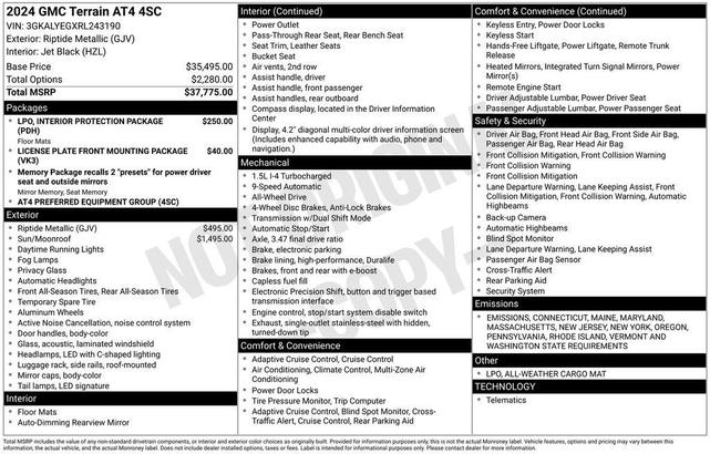 Photo of 2024 Riptide Metallic GMC Terrain