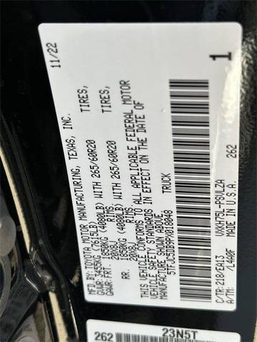 Photo of 2023 Midnight Black Metallic Toyota Tundra Hybrid