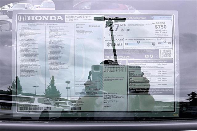 Photo of 2026 Urban Gray Pearl Honda HR-V