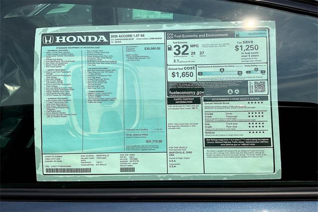 Photo of 2025 Canyon River Blue Metallic Honda Accord