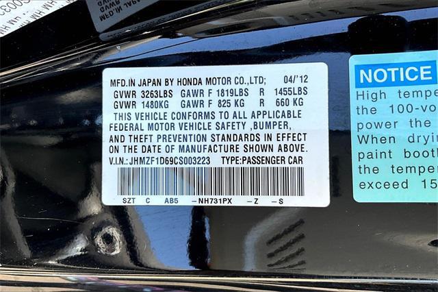 Photo of 2012 Crystal Black Pearl Honda CR-Z