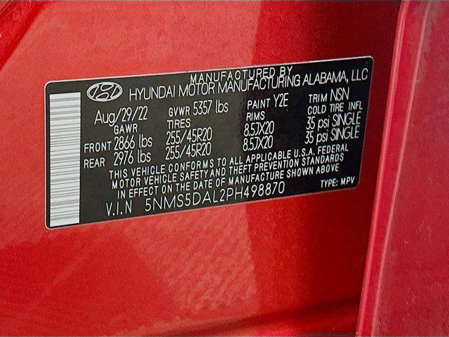 Photo of 2023 Calypso Red Hyundai SANTA FE