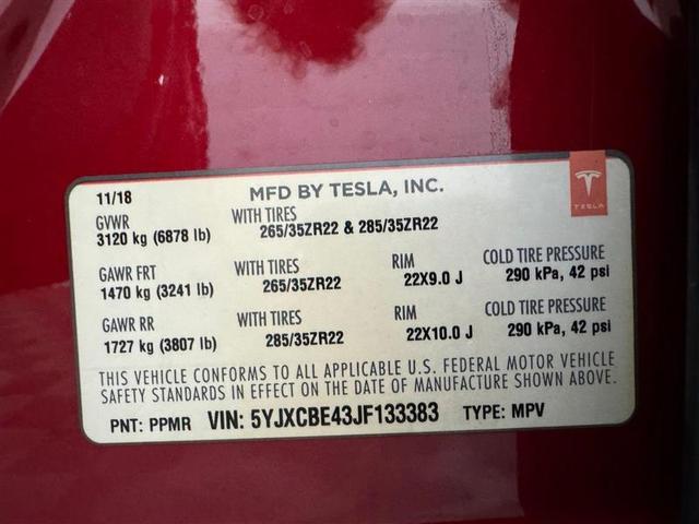 Photo of 2018 Red Multi-Coat Tesla Model X