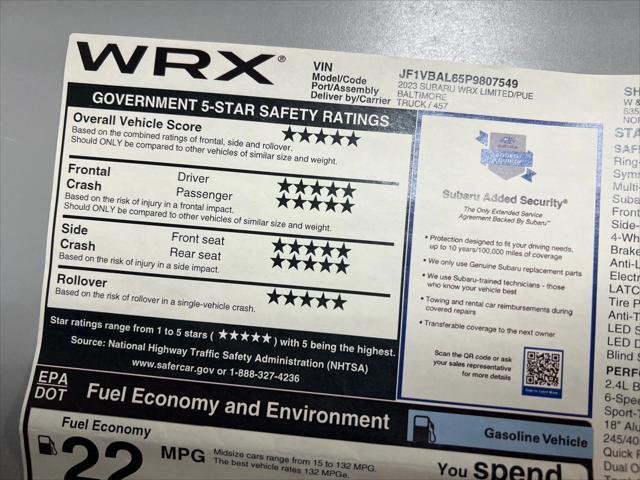 Photo of 2023 Ceramic White Subaru WRX