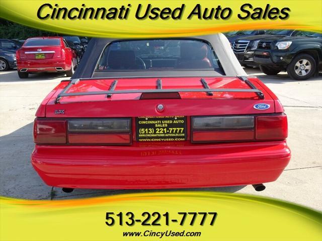 Photo of 1991 Bright Red Ford Mustang