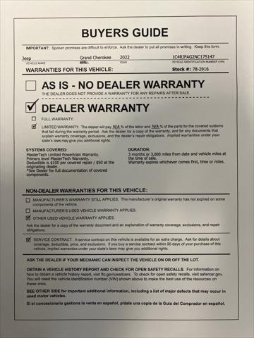 Photo of 2022 Bright White Clearcoat Jeep Grand Cherokee