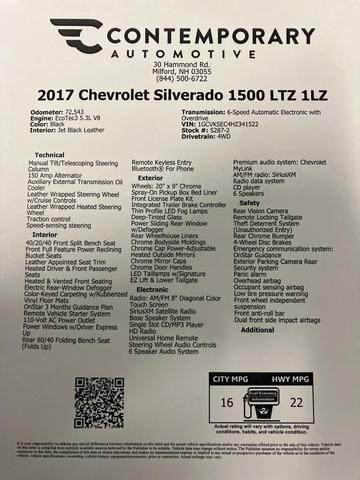 Photo of 2017 Black Chevrolet Silverado 1500