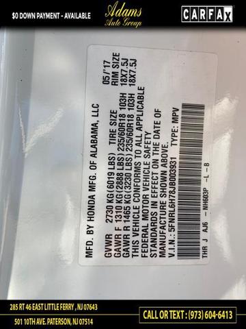 Photo of 2018 White Diamond Pearl Honda Odyssey