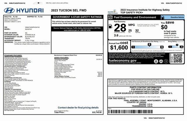 Photo of 2023 Blue Hyundai TUCSON