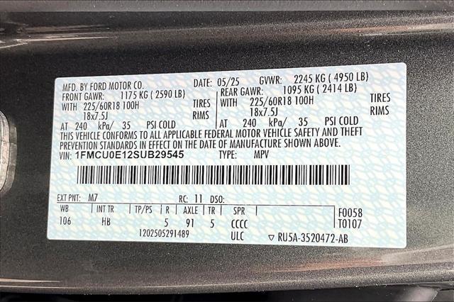 Photo of 2025 Carbonized Gray Metallic Ford Escape PHEV