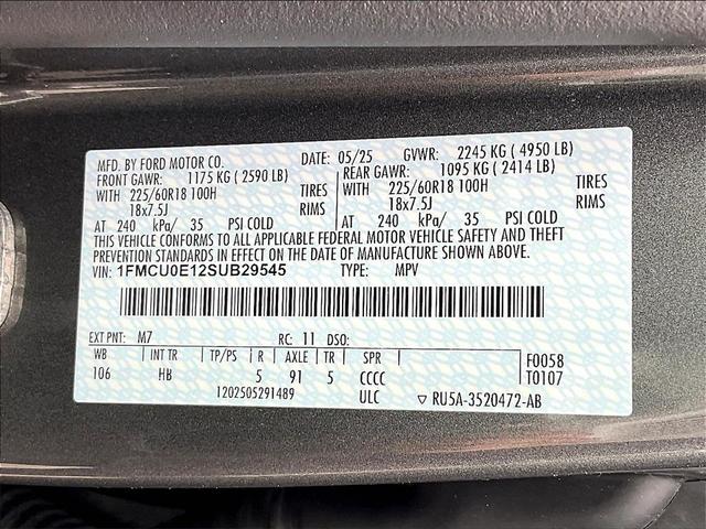 Photo of 2025 Carbonized Gray Metallic Ford Escape PHEV