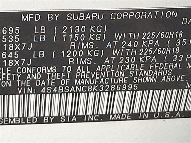 Photo of 2019 Crystal White Pearl Subaru Outback