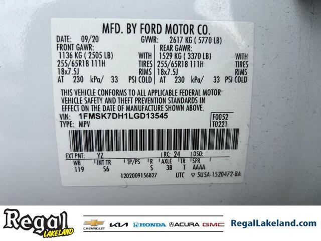 Photo of 2020 Oxford White Ford Explorer