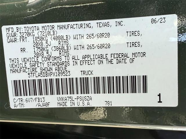Photo of 2023 Army Green Toyota Tundra