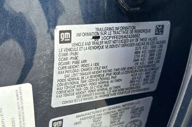 Photo of 2021 Blue Chevrolet Silverado 1500