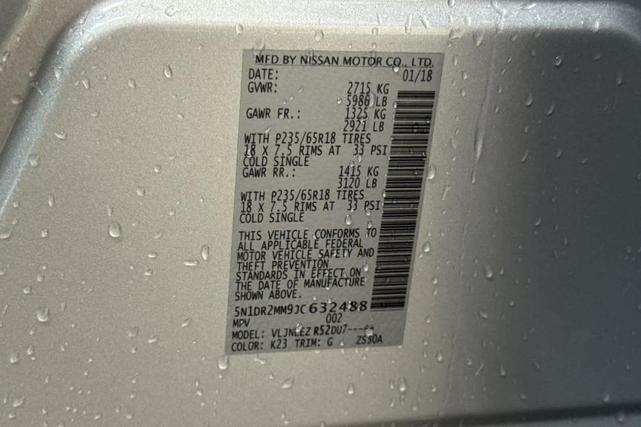 Photo of 2018 Brilliant Silver Nissan Pathfinder
