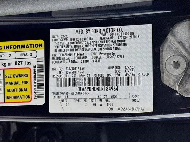 Photo of 2020 Alto Blue Metallic Tinted Clearcoat Ford Fusion