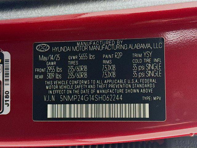 Photo of 2025 Ultimate Red Hyundai SANTA FE