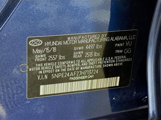 Photo of 2018 Lakeside Blue Hyundai SONATA