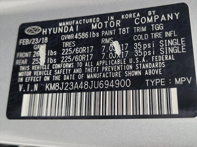 Photo of 2018 Molten Silver Hyundai TUCSON