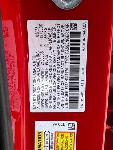 Photo of 2023 Rallye Red Honda Civic