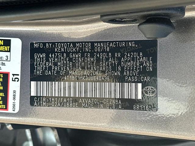 Photo of 2018 Predawn Gray Mica Toyota Camry