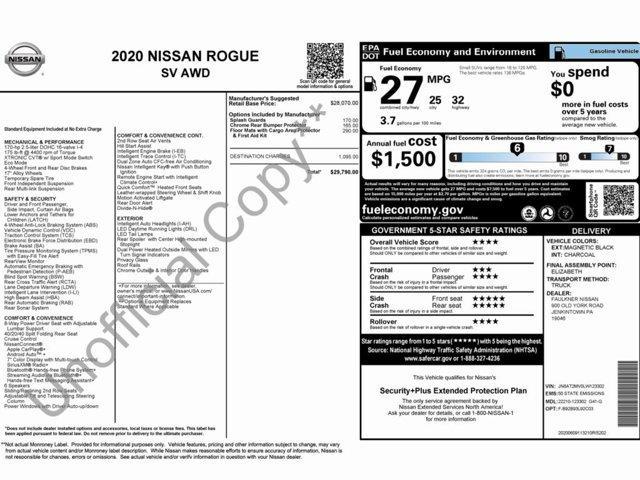 Photo of 2020 Magnetic Black Nissan Rogue