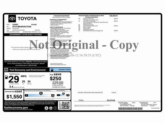 Photo of 2023 Silver Toyota Camry
