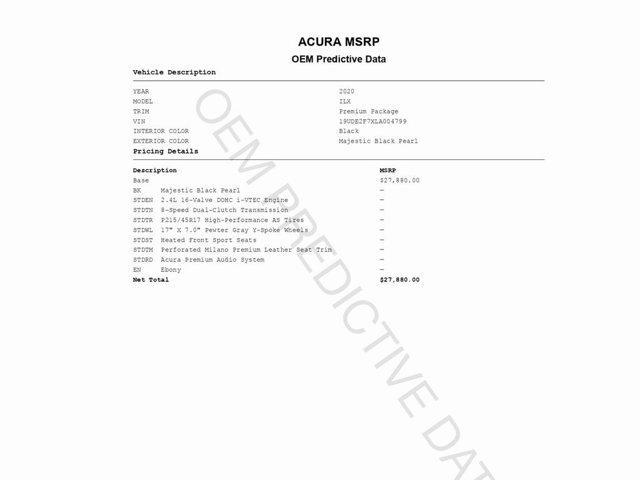 Photo of 2020 Black Acura ILX