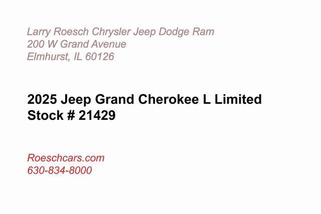 Photo of 2025 Diamond Black Crystal Pearlcoat Jeep Grand Cherokee L