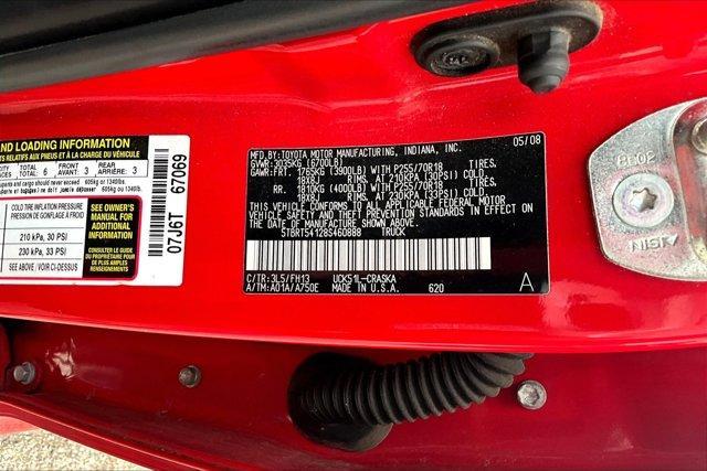 Photo of 2008 Radiant Red Toyota Tundra
