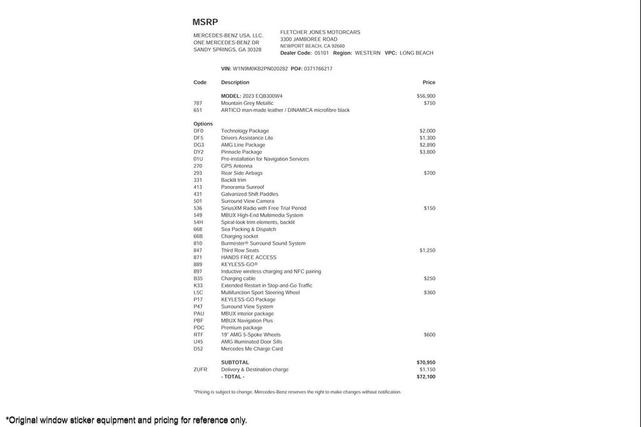 Photo of 2023 Mountain Grey Metallic Mercedes-Benz EQB 300