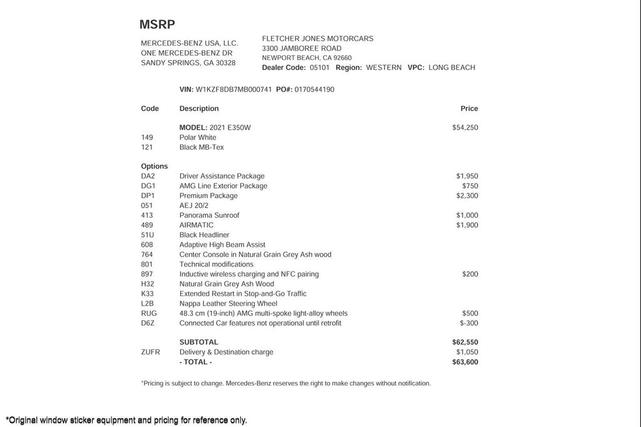 Photo of 2021 Polar White Mercedes-Benz E-Class