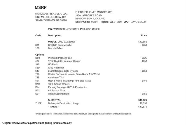 Photo of 2022 Graphite Grey Metallic Mercedes-Benz GLC 300